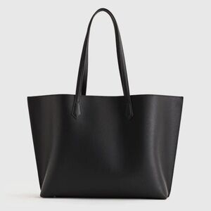 Italian Leather Triple Compartment Shopper Tote